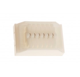 CLIP HORIZON TITANIO "XS" BLANCO 6 UD.