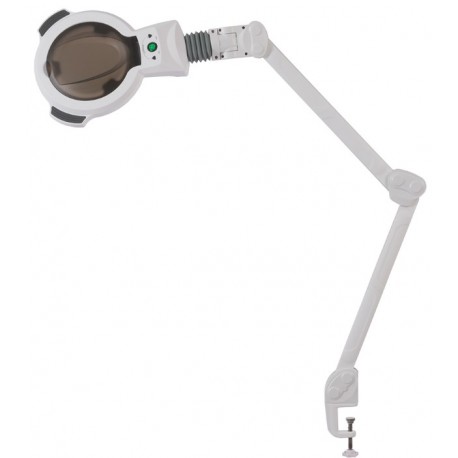 Lámpara Lupa Led 5 Dioptrias Intensidad Regulable con Mordaza para Mesa