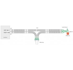 Circuito Respiratorio 22mm con Trampa de Agua y Codo 1,6m