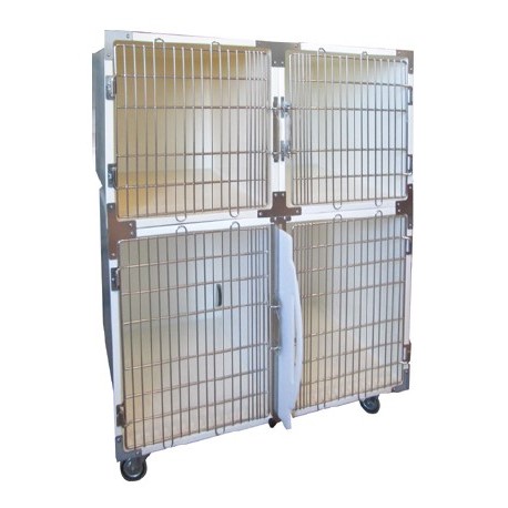 Conjunto de Jaulas en PVC 4 Puertas/1 Separador