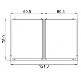 Jaula 2 Puertas 1210x750x720mm con Separador