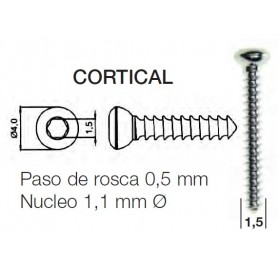 Tornillo Cortical Ø1.5 mm.
