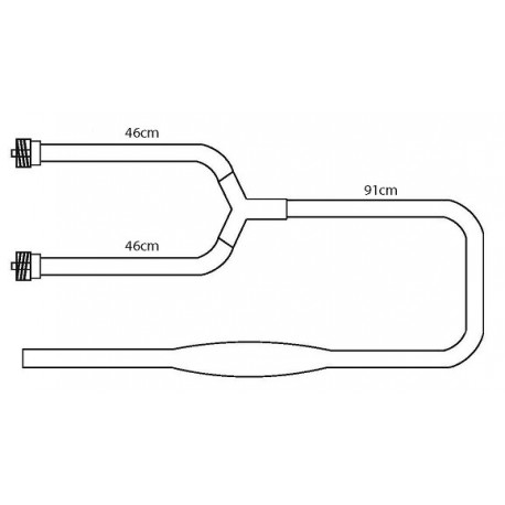 Conector de Succión para Tubos Torácicos Bilaterales