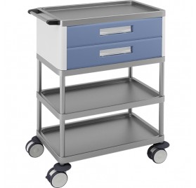 Carro multifunción con un cajón, armario y plano de trabajo