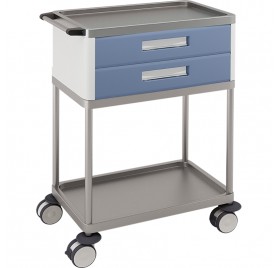 Carro multifunción con un cajón, armario y plano de trabajo