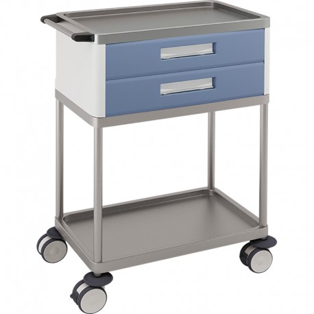 Carro multifunción con un cajón, armario y plano de trabajo