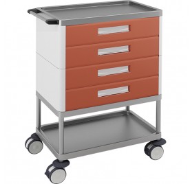 Carro multifunción con un cajón, armario y plano de trabajo