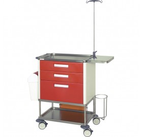 Carro De Parada «Basic» Con Una Gaveta, Dos Cajones Y Plano De Trabajo.