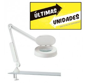 Lámpara Lupa Led 5 Dioptrias Intensidad Regulable con Mordaza para Mesa