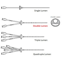 Double Lumen con Línea de Extensión Integrada